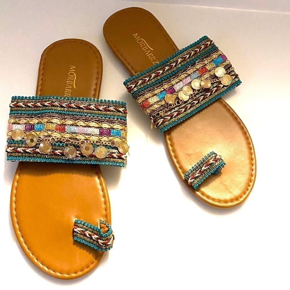 Glittery bangle sandals